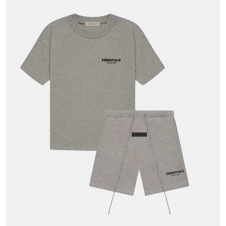 Fear Of God Essentials &#39;Dark Oatmeal&#39; Shorts Set