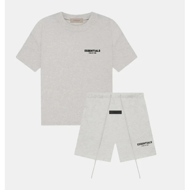 Fear Of God Essentials &#39;Light Oatmeal&#39; Shorts Set