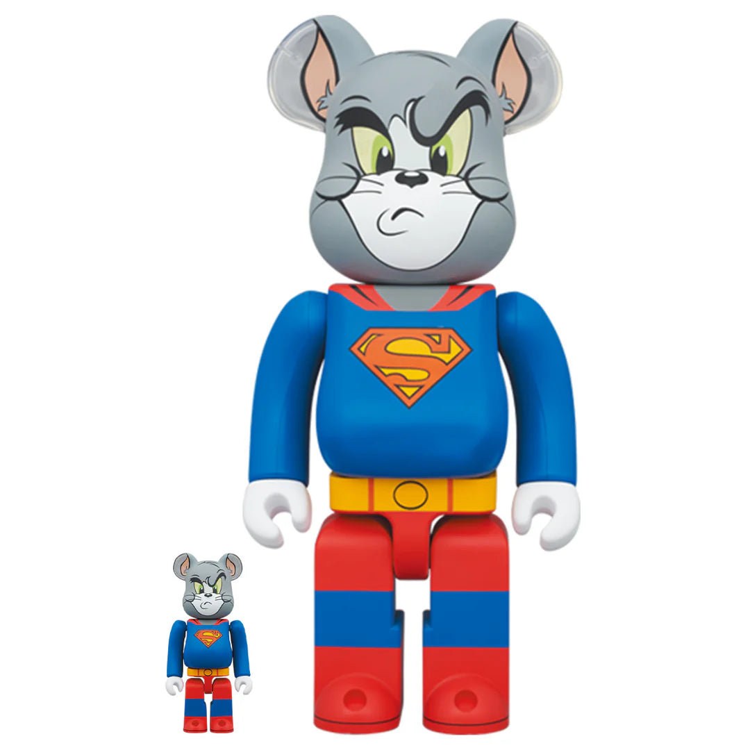 Bearbrick 100% &amp; 400% Set of 2 Tom &amp; Jerry as Superman