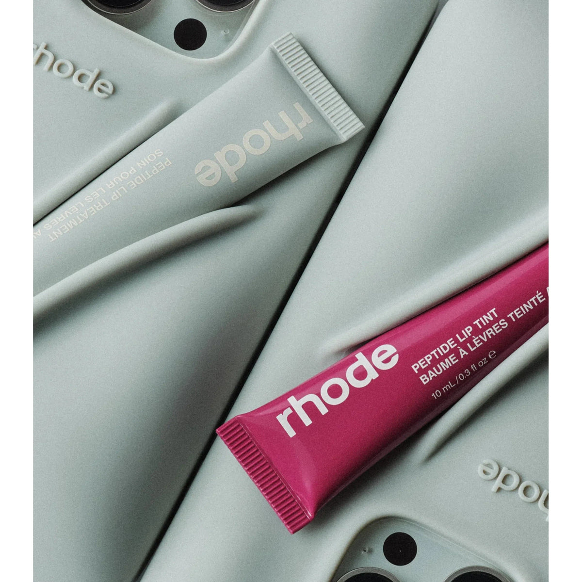 Rhode Lip Case (Grey Soft Blue)