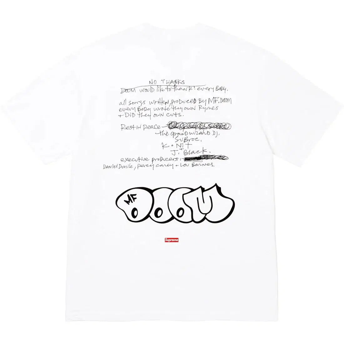 Supreme MF Doom Tee (White) | Waves Never Die | Supreme | T-Shirt