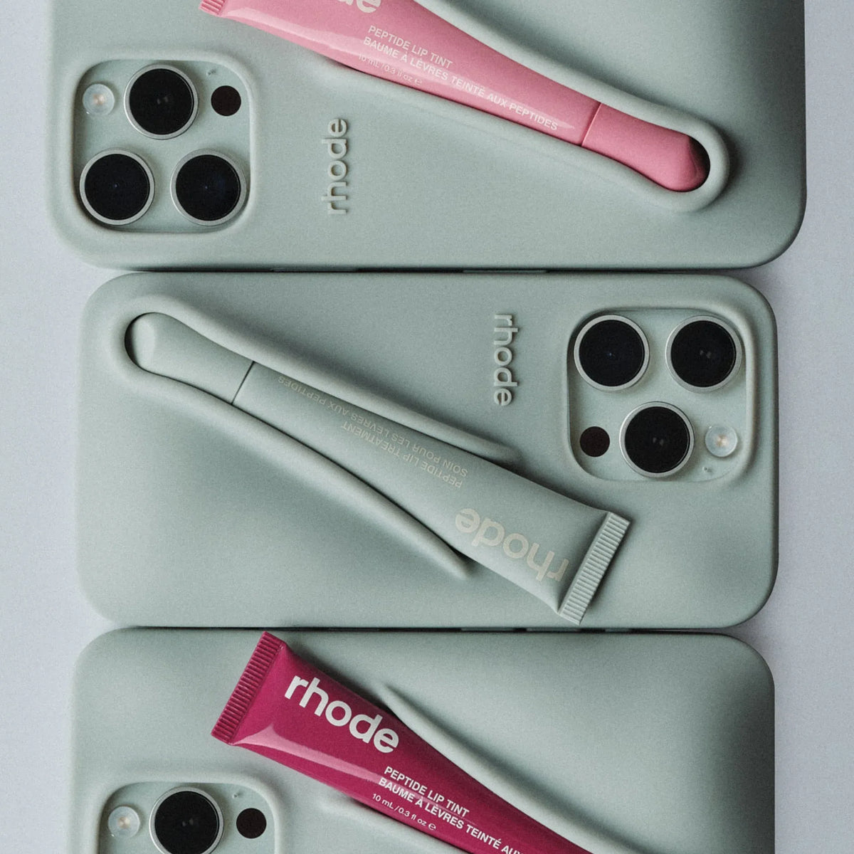 Rhode Lip Case (Grey Soft Blue)