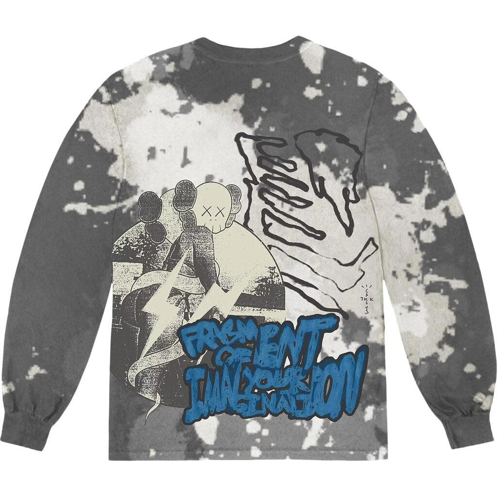 Cactus Jack by Travis Scott x KAWS For Fragment Long-Sleeve Tee 'Tie Dye' M | Waves Never Die | Travis Scott | CLOTHING