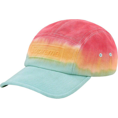 Buy Supreme Embossed Denim Camp Cap (Red Dip Dye) Online