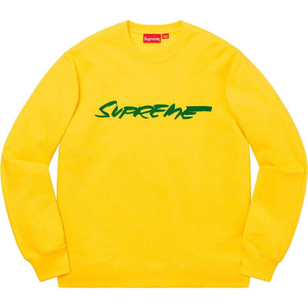 Buy Supreme Futura Logo Crewneck (Yellow) Online - Waves Never