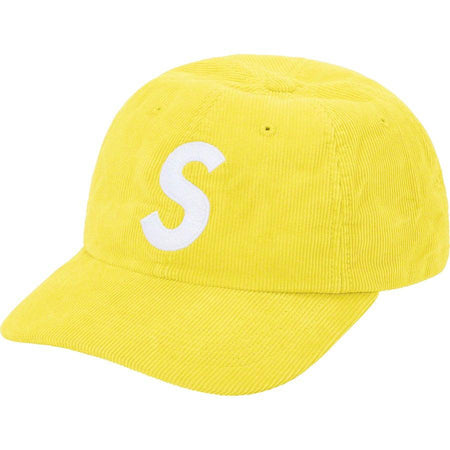 Buy Supreme Fine Wale Corduroy S Logo 6-Panel (Yellow) Online