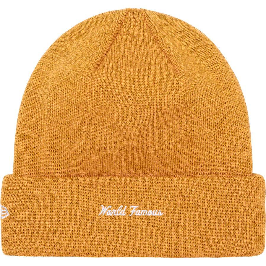 Supreme New Era® Box Logo Beanie (Light Mustard) | Waves Never Die | Supreme | Cap