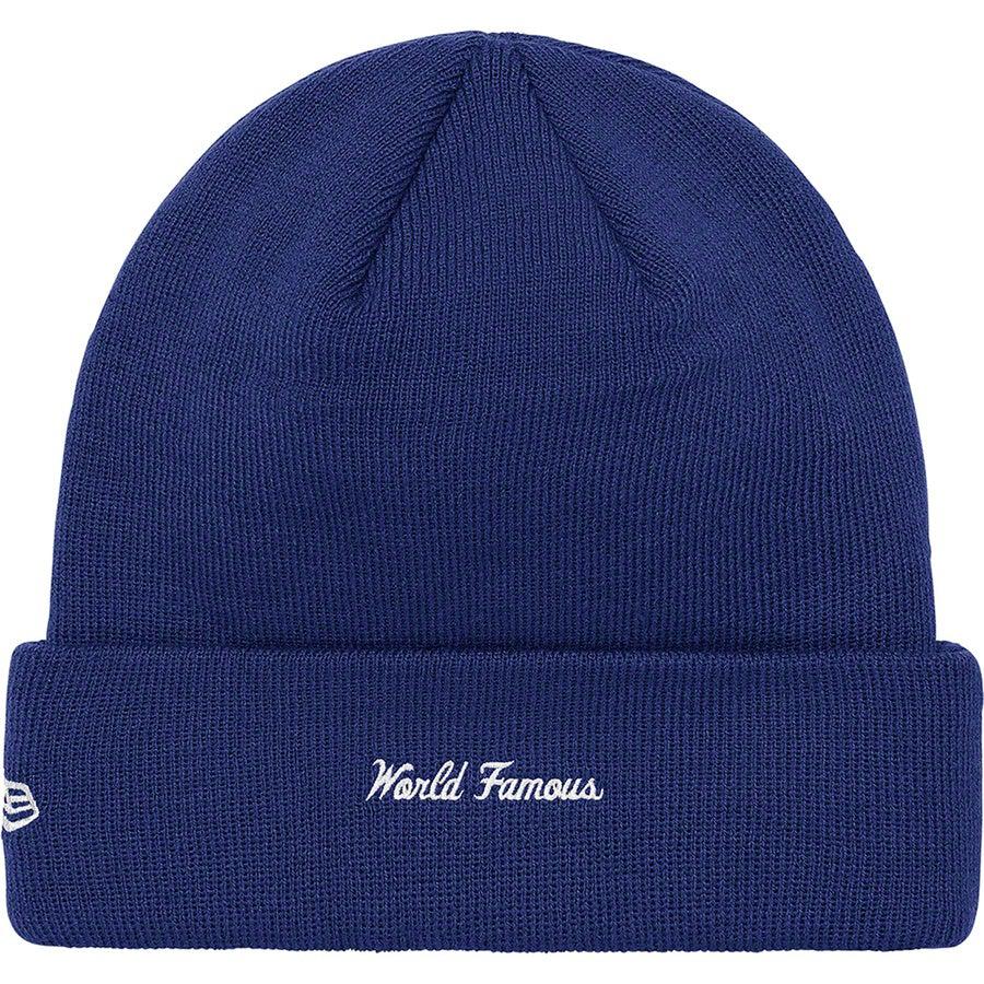 Supreme New Era® Box Logo Beanie (Washed Navy) | Waves Never Die | Supreme | Cap