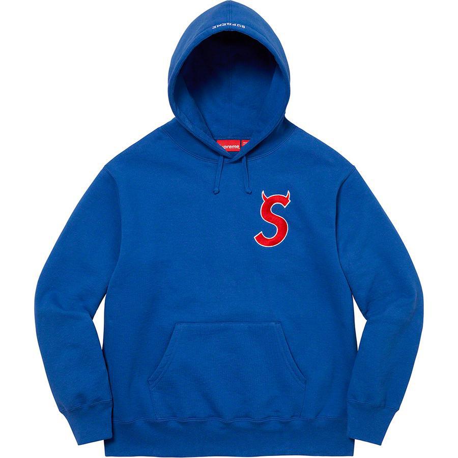 Supreme S Logo Hooded Sweatshirt (Blue)